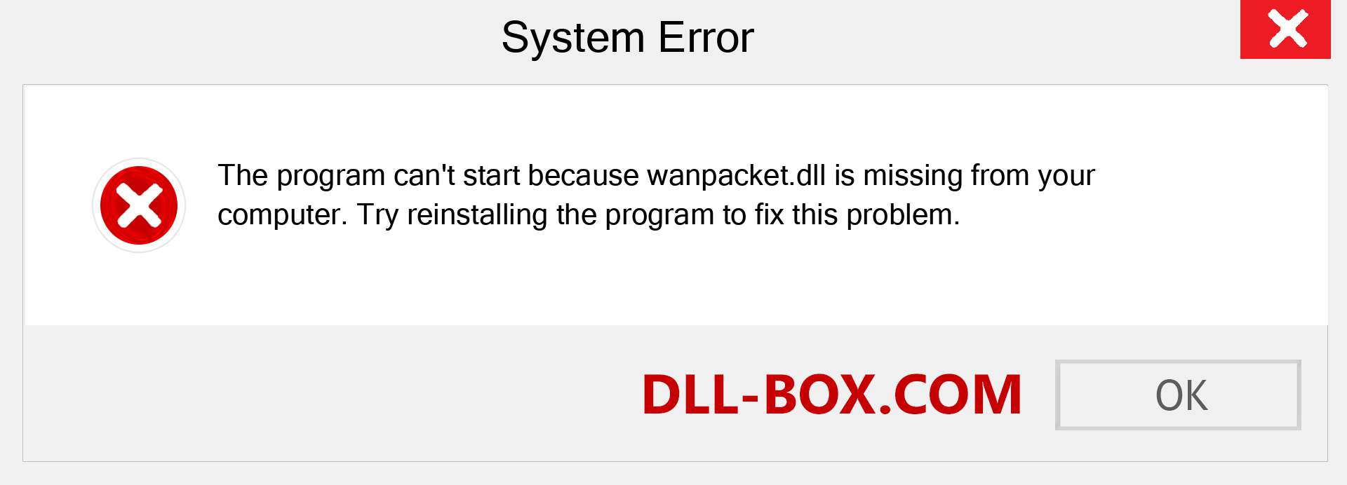  wanpacket.dll file is missing?. Download for Windows 7, 8, 10 - Fix  wanpacket dll Missing Error on Windows, photos, images